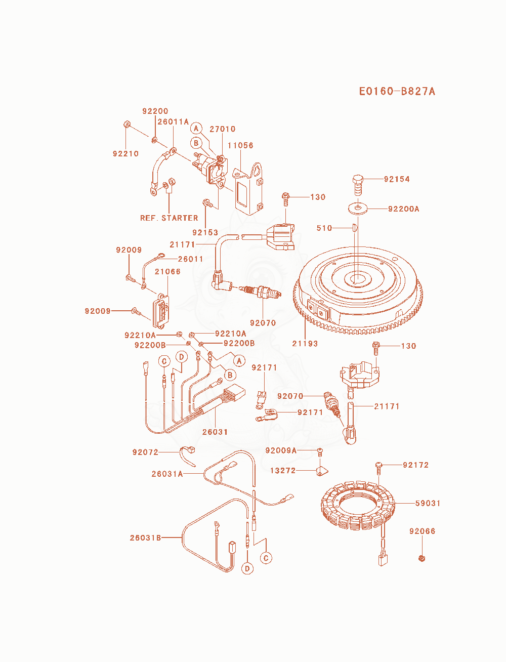 Exploded parts diagram of the Electric-Equipment of a Kawasaki FX691V-AS19 engine, with numbered balloons