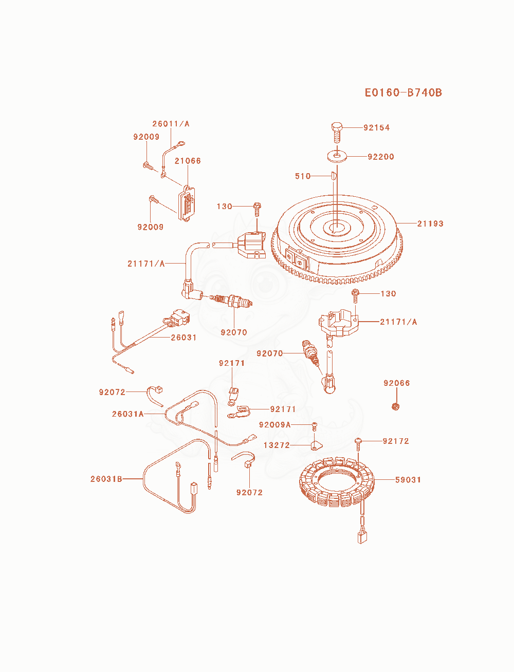 Exploded parts diagram of the Electric-Equipment of a Kawasaki FR651V-AS33 engine, with numbered balloons