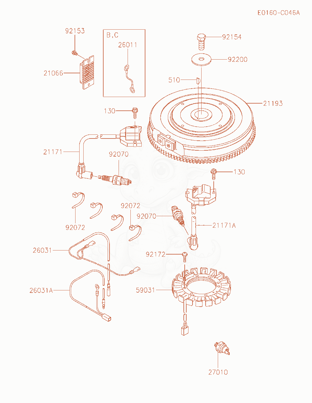Exploded parts diagram of the Electric-Equipment of a Kawasaki FX850V-AS18 engine, with numbered balloons