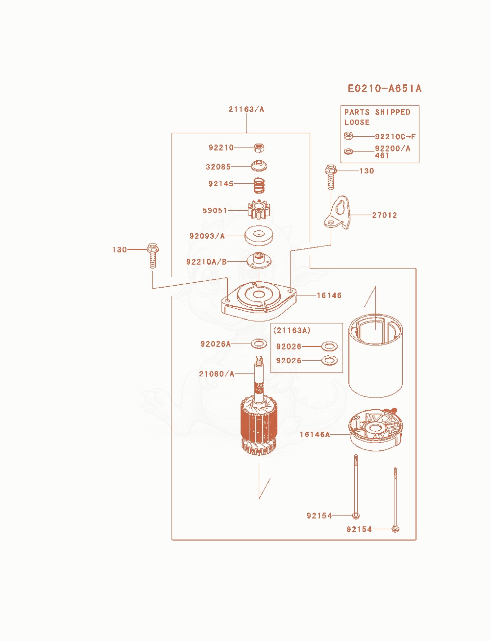 Exploded parts diagram of the Starter of a Kawasaki FR541V-CS04 engine, with numbered balloons