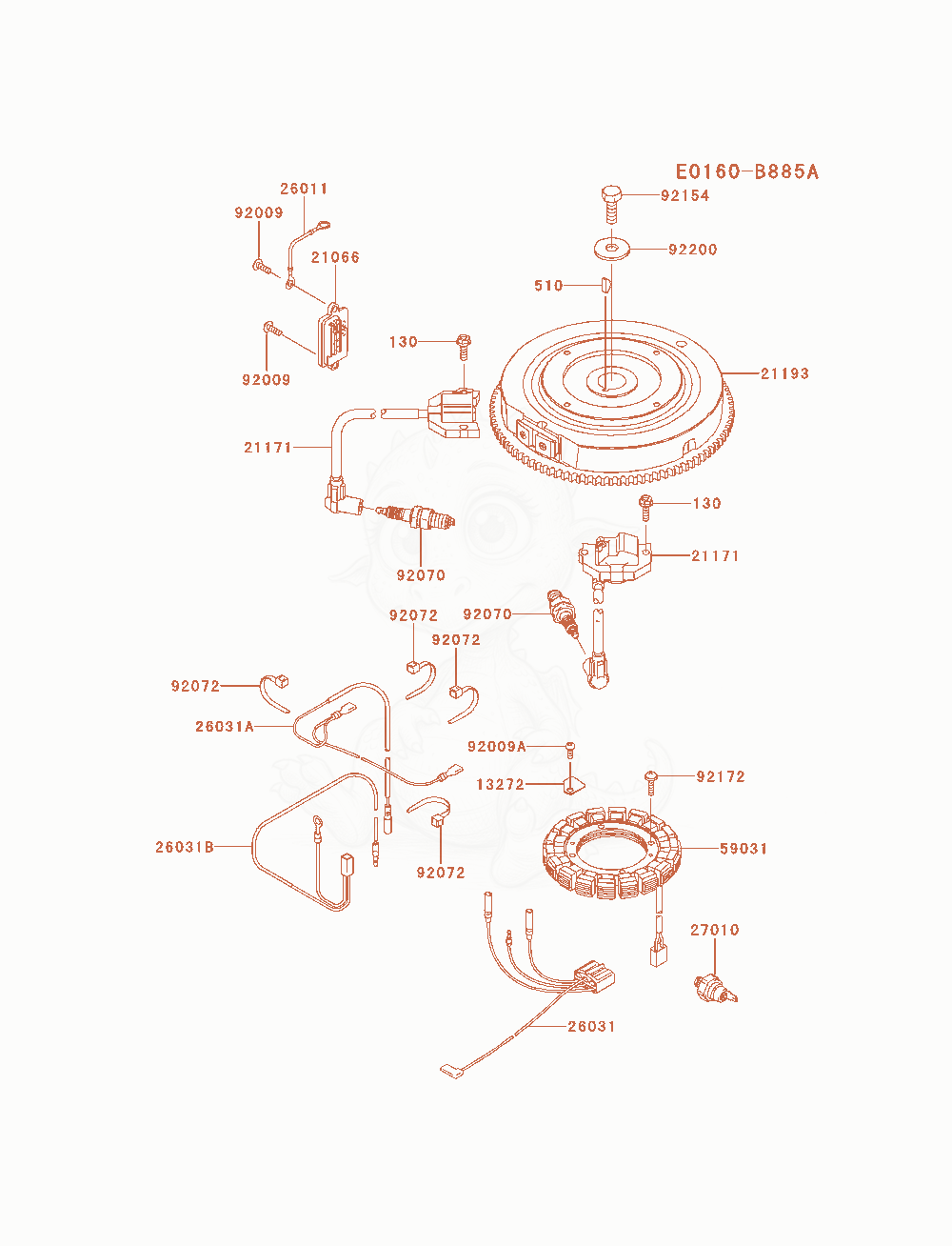 Exploded parts diagram of the Electric-Equipment of a Kawasaki FS651V-AS18 engine, with numbered balloons