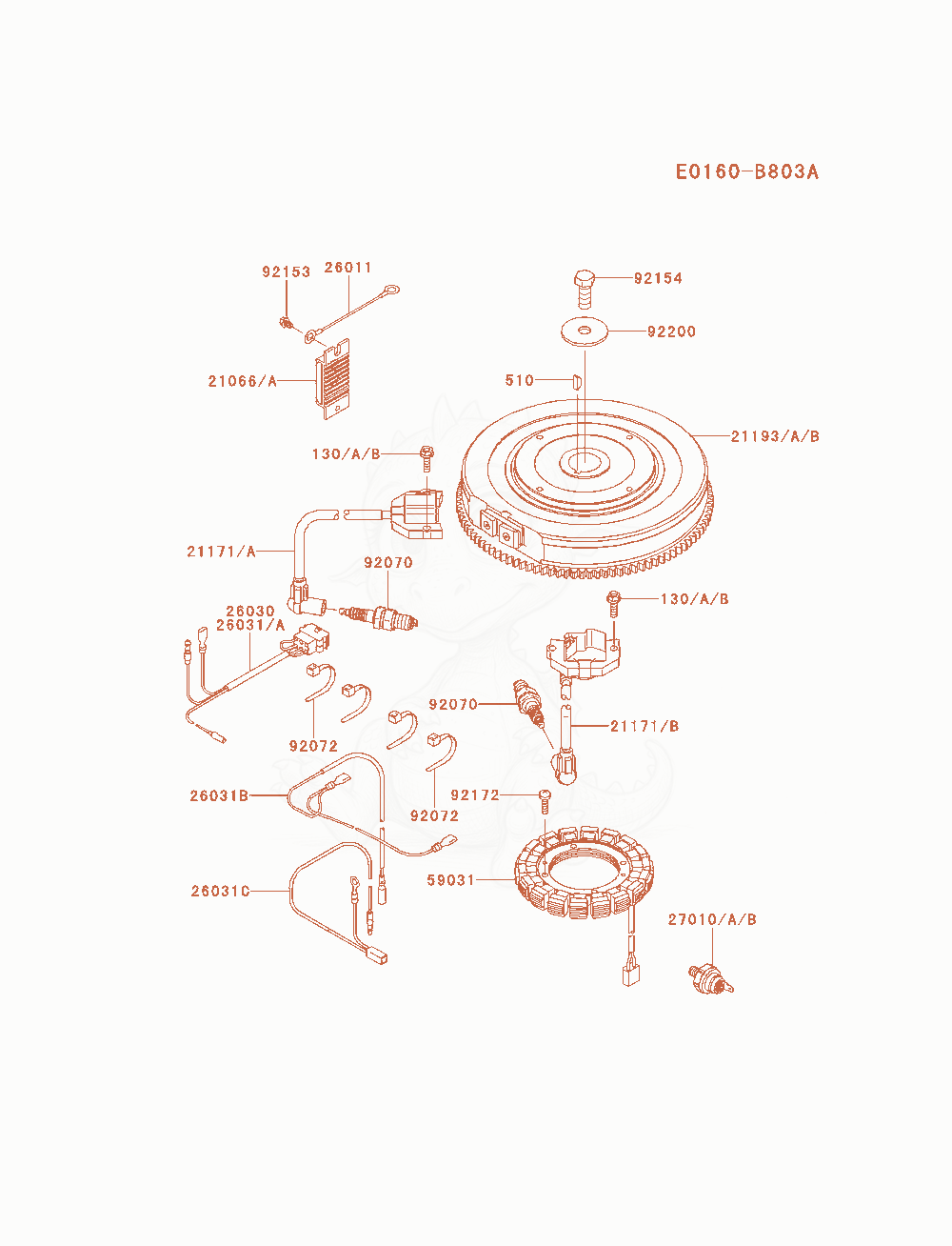 Exploded parts diagram of the Electric-Equipment of a Kawasaki FX850V-AS15 engine, with numbered balloons
