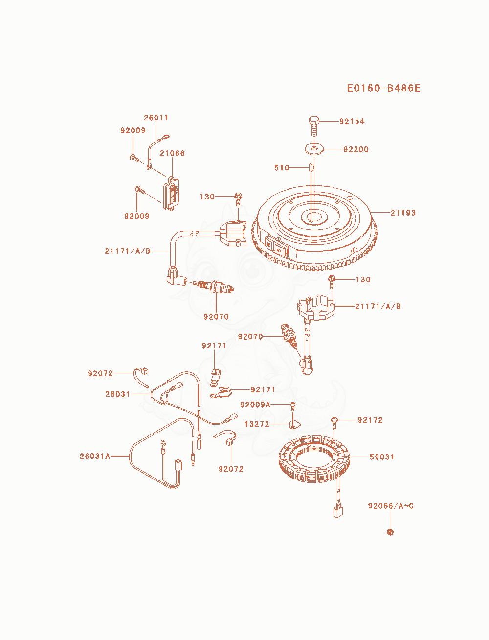 Exploded parts diagram of the Electric-Equipment of a Kawasaki FS651V-BS09 engine, with numbered balloons
