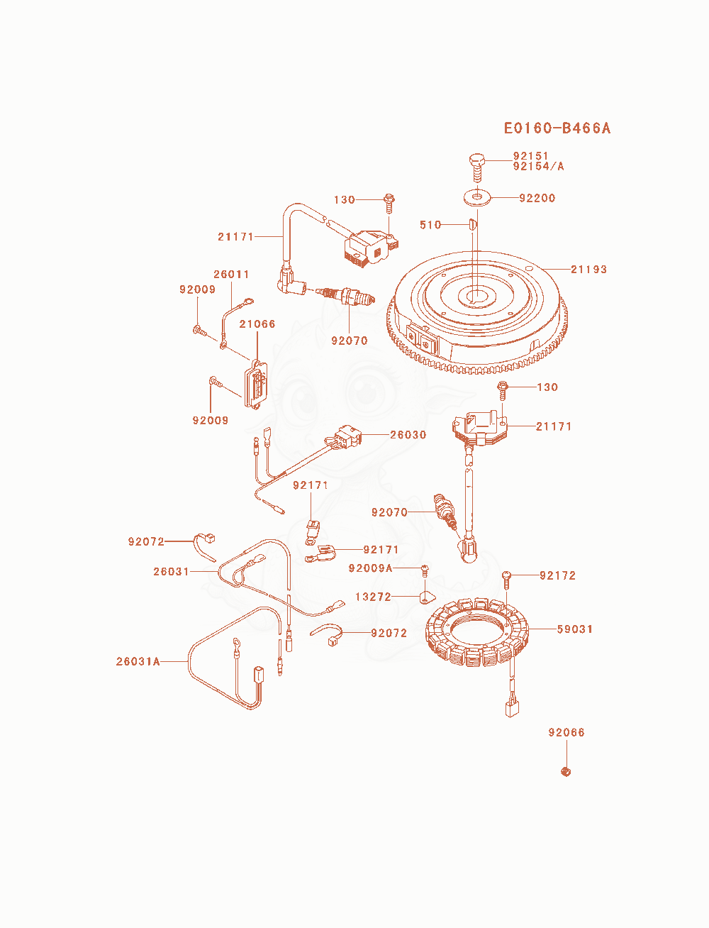 Exploded parts diagram of the Electric-Equipment of a Kawasaki FR691V-AS08 engine, with numbered balloons