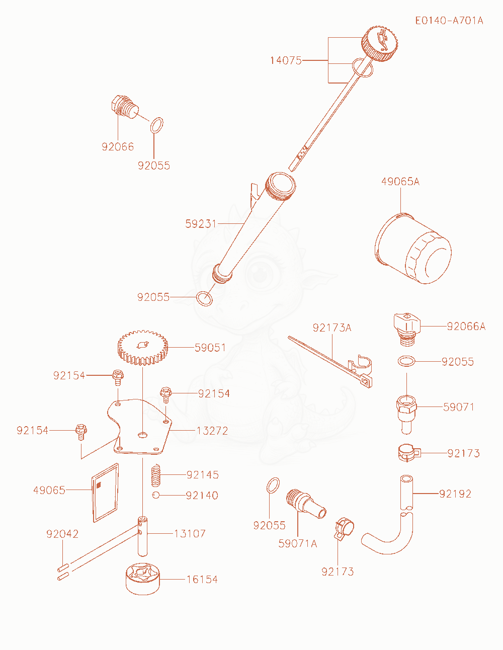 Exploded parts diagram of the Lubrication-Equipment of a Kawasaki FX850V-AR08 engine, with numbered balloons