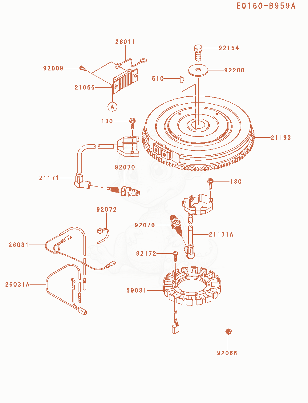 Exploded parts diagram of the Electric-Equipment of a Kawasaki FXT00V-HS00 engine, with numbered balloons