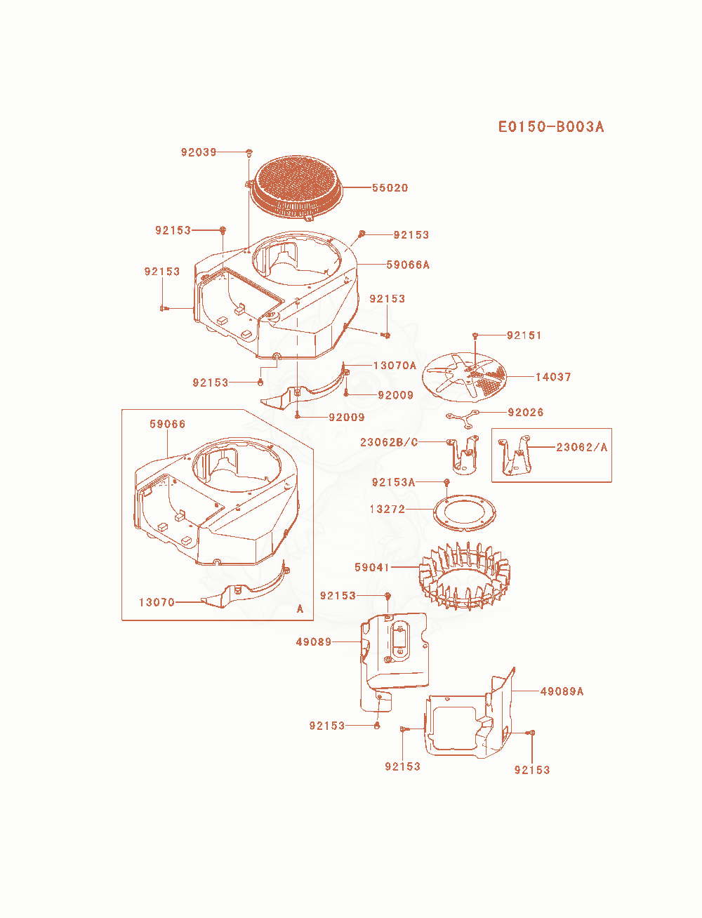 Exploded parts diagram of the Cooling-Equipment of a Kawasaki FS651V-AS00 engine, with numbered balloons