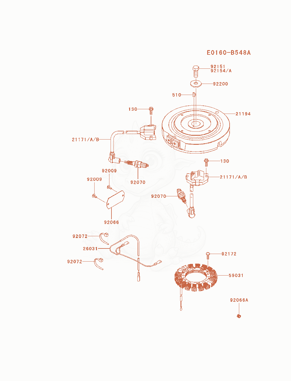 Exploded parts diagram of the Electric-Equipment of a Kawasaki FX600V-BS01 engine, with numbered balloons