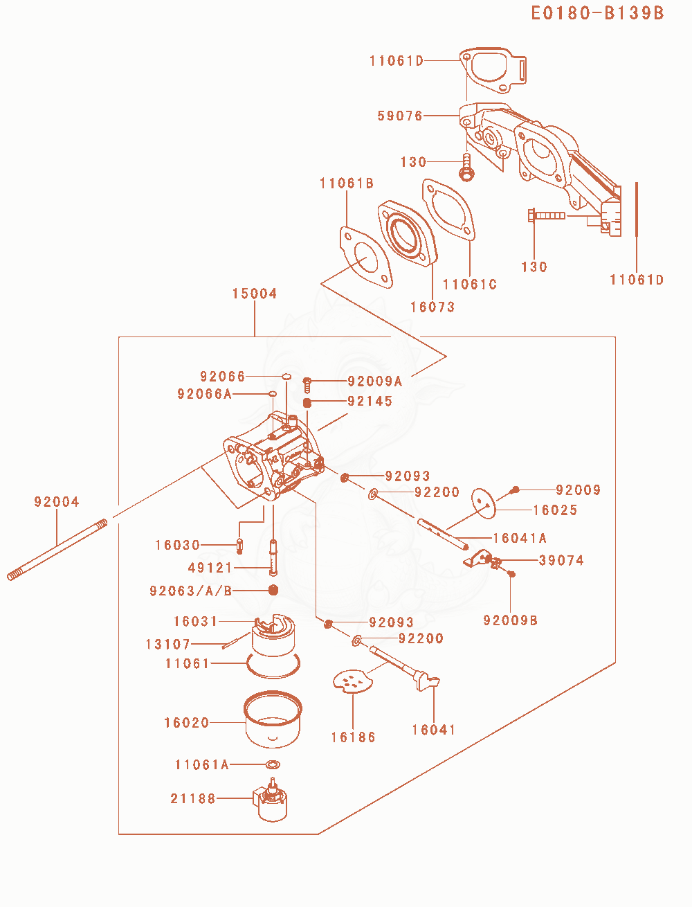 Exploded parts diagram of the Carburetor of a Kawasaki FX691V-AR00 engine, with numbered balloons