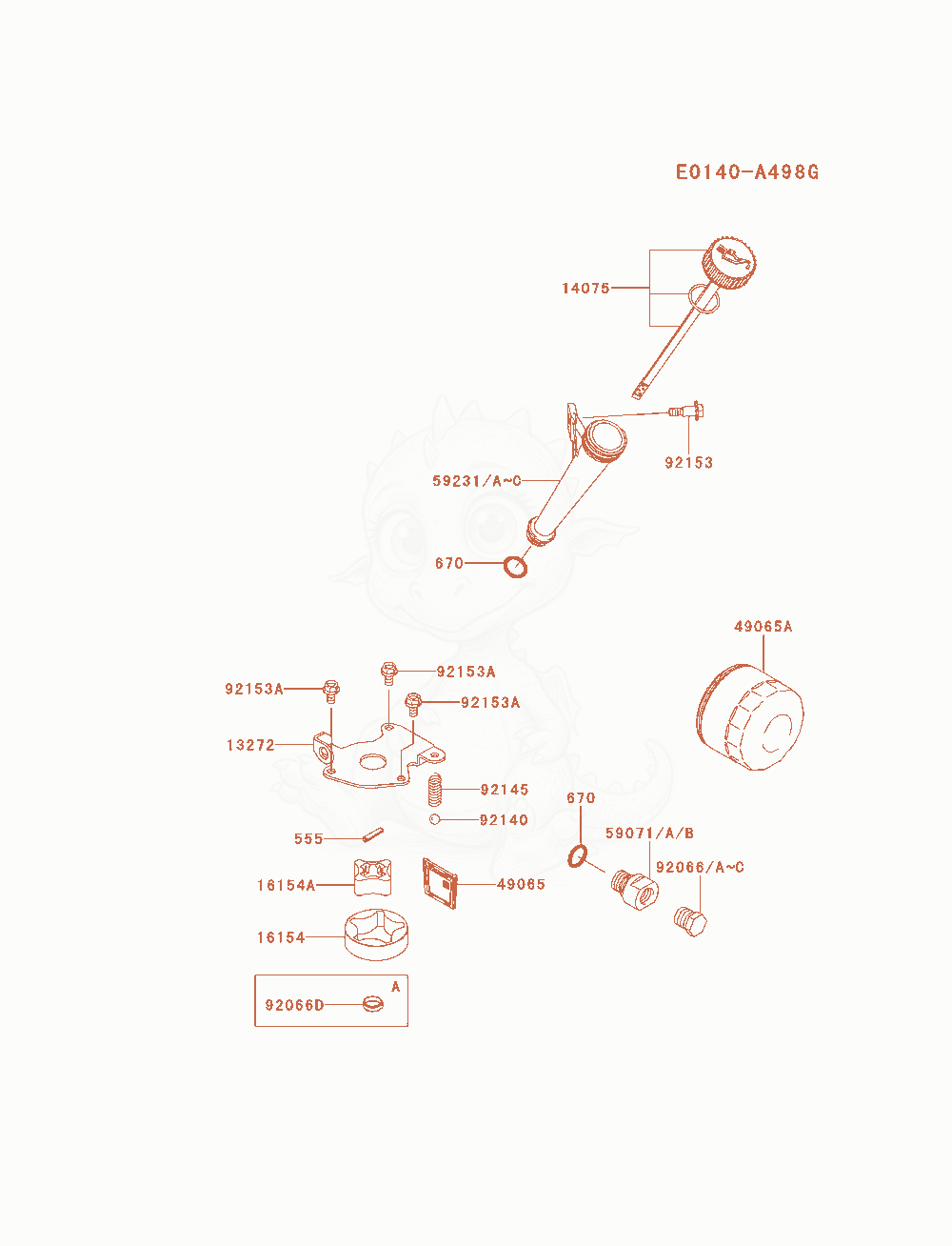 Exploded parts diagram of the Lubrication-Equipment of a Kawasaki FS481V-AS04 engine, with numbered balloons