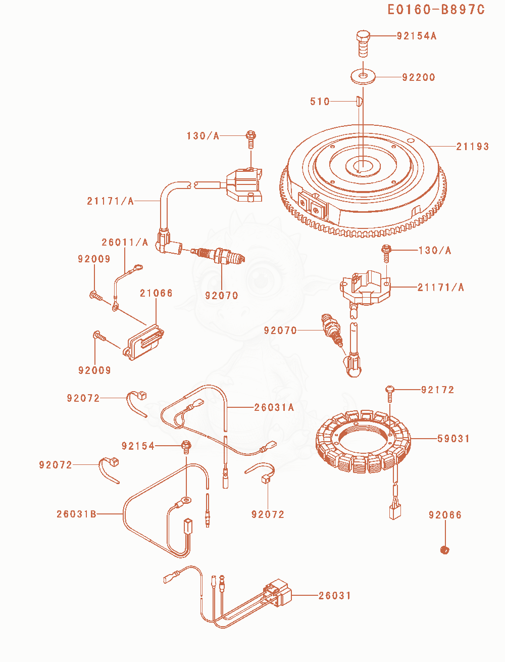 Exploded parts diagram of the Electric-Equipment of a Kawasaki FR600V-AS06 engine, with numbered balloons