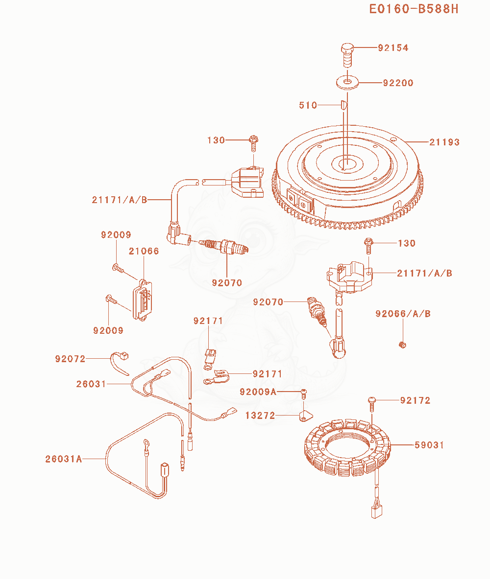 Exploded parts diagram of the Electric-Equipment of a Kawasaki FX651V-CS08 engine, with numbered balloons