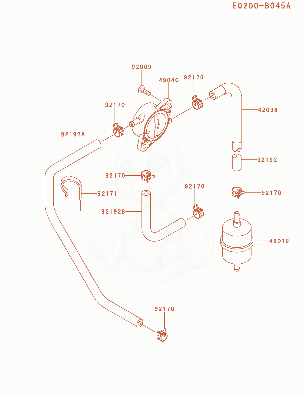 Exploded parts diagram of the Fuel-Tank / Fuel-Valve of a Kawasaki FS730V-AS25 engine, with numbered balloons