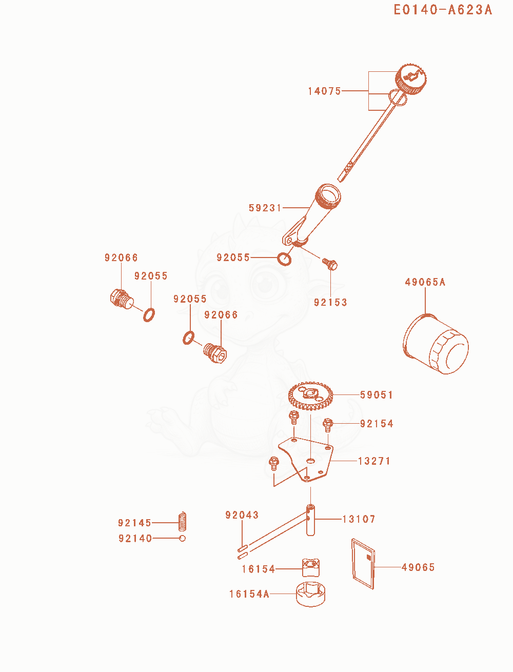 Exploded parts diagram of the Lubrication-Equipment of a Kawasaki FXT00V-HS00 engine, with numbered balloons