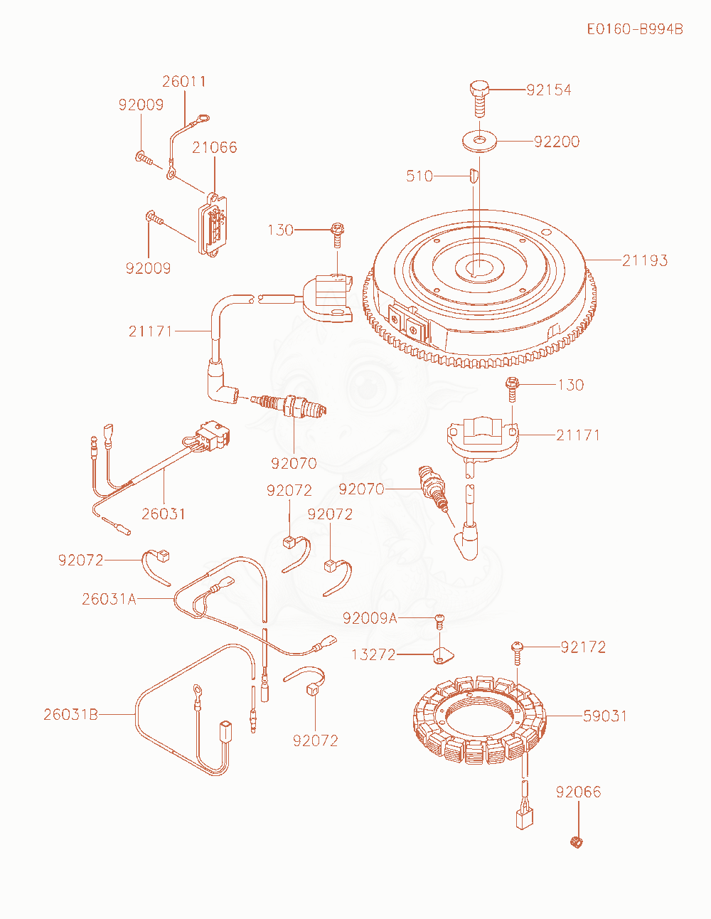 Exploded parts diagram of the Electric-Equipment of a Kawasaki FR730V-AS37 engine, with numbered balloons