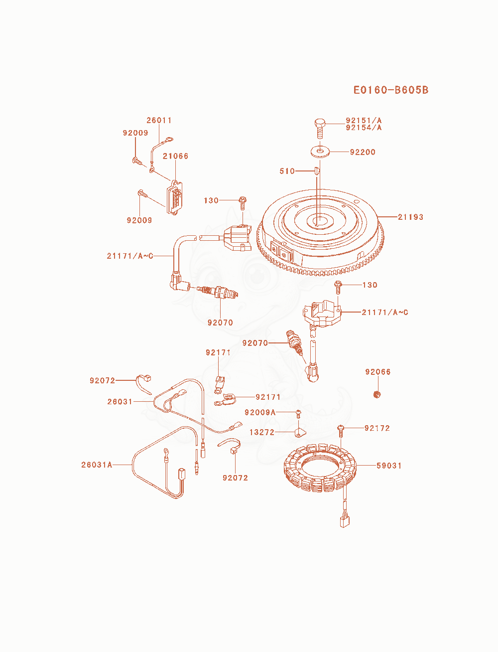 Exploded parts diagram of the Electric-Equipment of a Kawasaki FS651V-AS00 engine, with numbered balloons