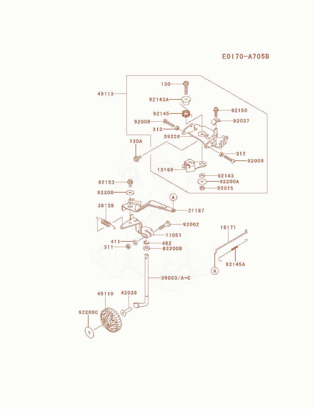 Exploded parts diagram of the Control-Equipment of a Kawasaki FD791D-ES01 engine, with numbered balloons