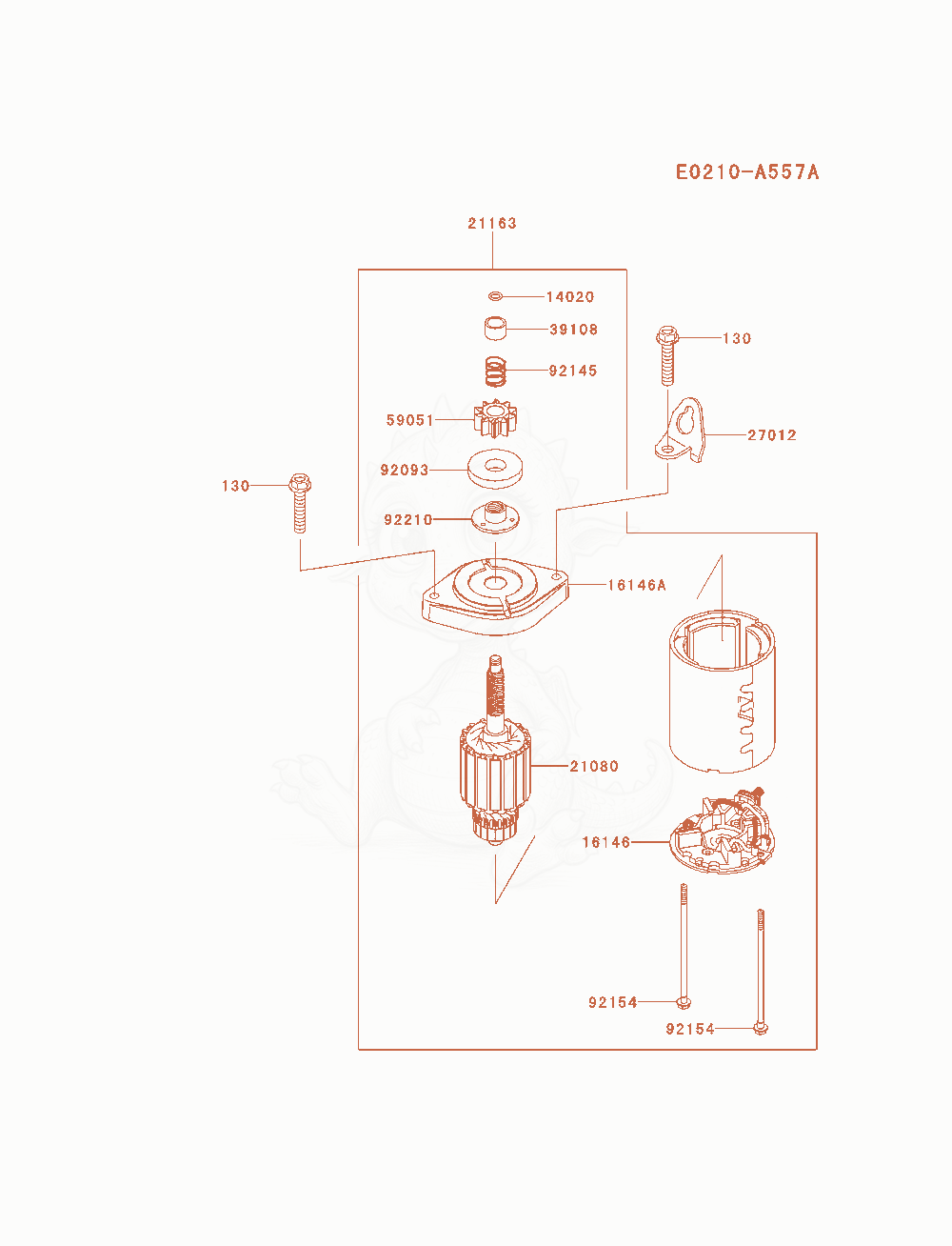 Exploded parts diagram of the Starter(ñFr691vb34930) of a Kawasaki FR691V-AS17 engine, with numbered balloons