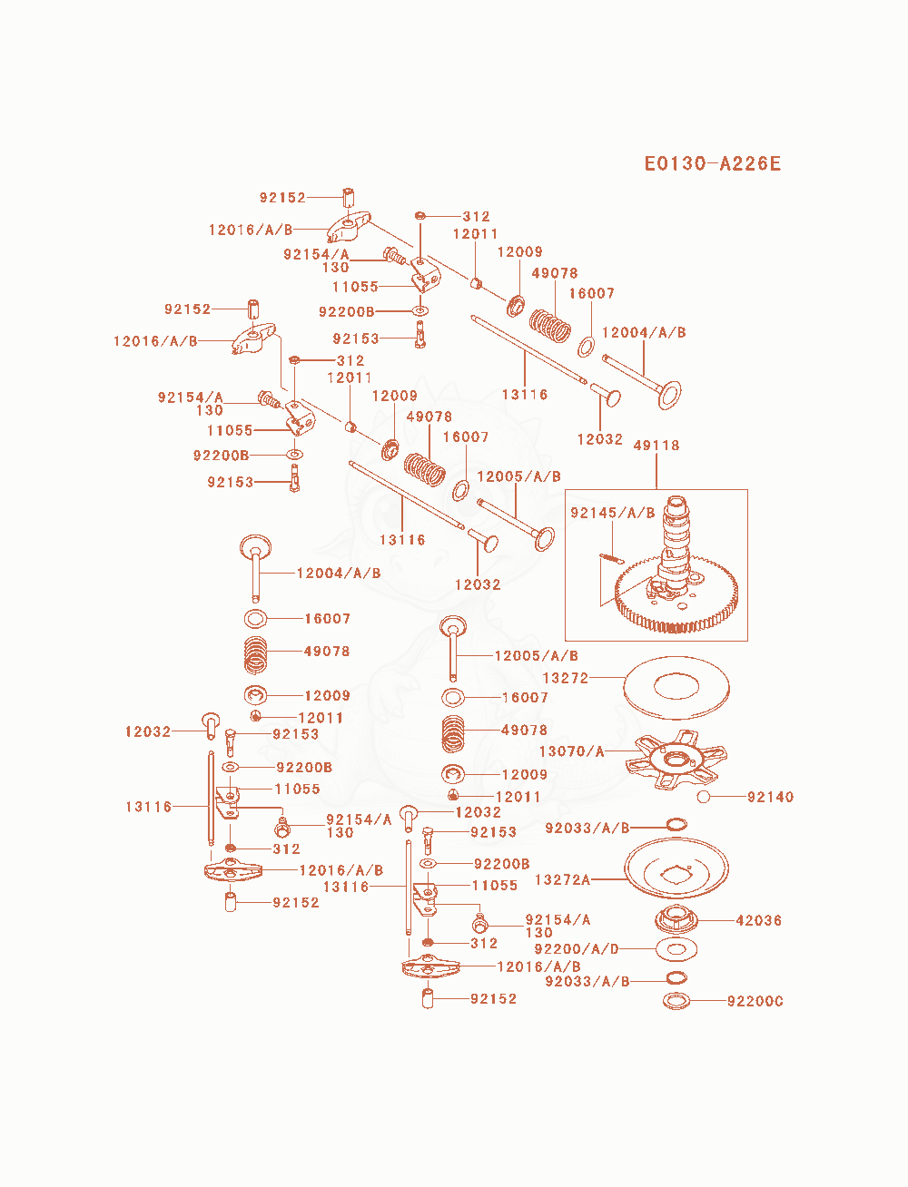Exploded parts diagram of the Valve / Camshaft of a Kawasaki FX850V-AS15 engine, with numbered balloons
