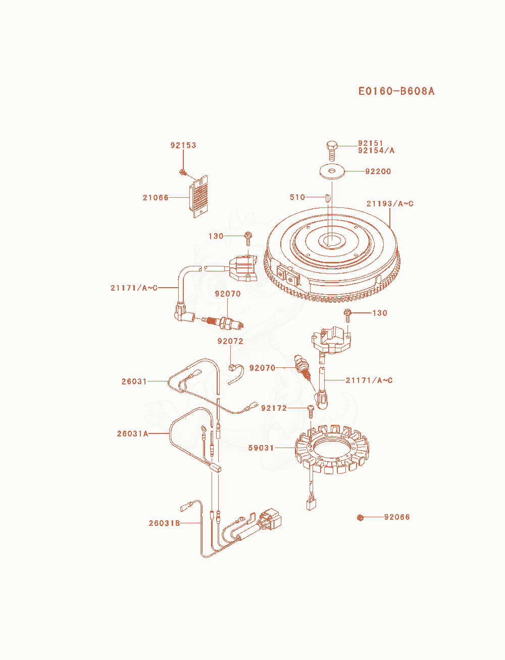 Exploded parts diagram of the Electric-Equipment of a Kawasaki FX751V-AS07 engine, with numbered balloons