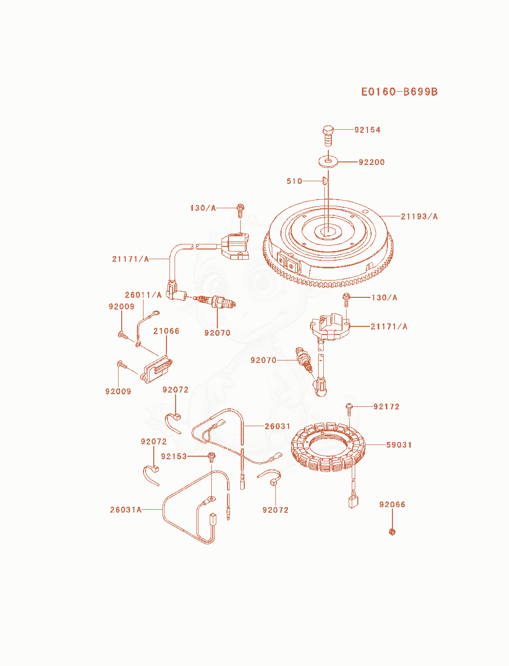 Exploded parts diagram of the Electric-Equipment of a Kawasaki FR600V-BS15 engine, with numbered balloons