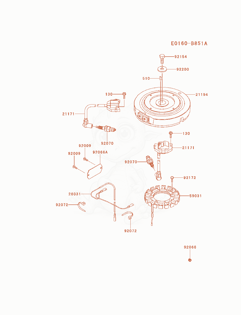 Exploded parts diagram of the Electric-Equipment of a Kawasaki FX481V-ES01 engine, with numbered balloons