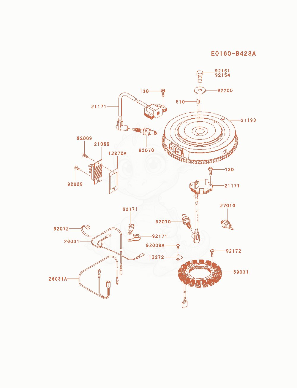 Exploded parts diagram of the Electric-Equipment of a Kawasaki FX691V-AS07 engine, with numbered balloons