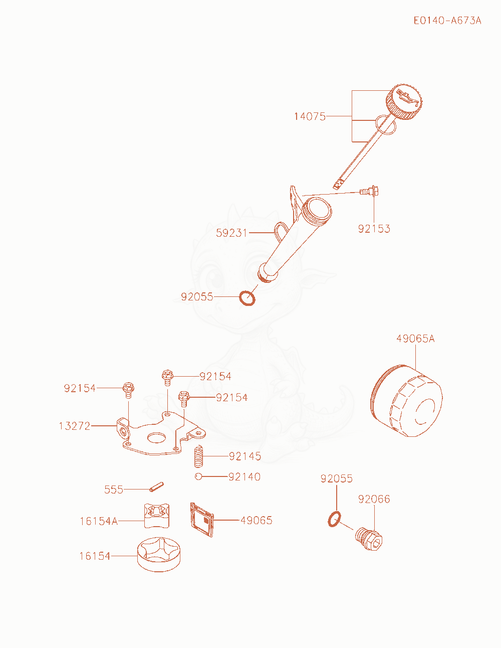 Exploded parts diagram of the Lubrication-Equipment of a Kawasaki FX600V-GS00 engine, with numbered balloons
