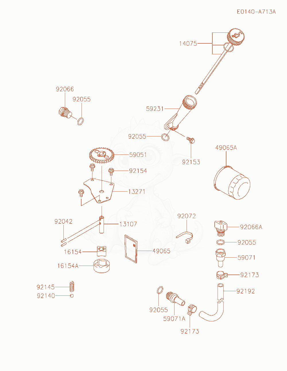 Exploded parts diagram of the Lubrication-Equipment of a Kawasaki FXT00V-AR32 engine, with numbered balloons
