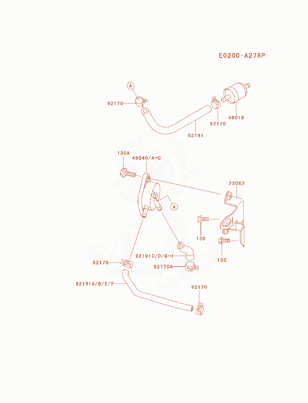 Exploded parts diagram of the Fuel-Tank / Fuel-Valve of a Kawasaki FH680V-AS07 engine, with numbered balloons
