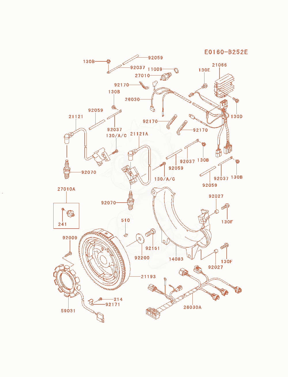 Exploded parts diagram of the Electric-Equipment of a Kawasaki FD791D-GS00 engine, with numbered balloons