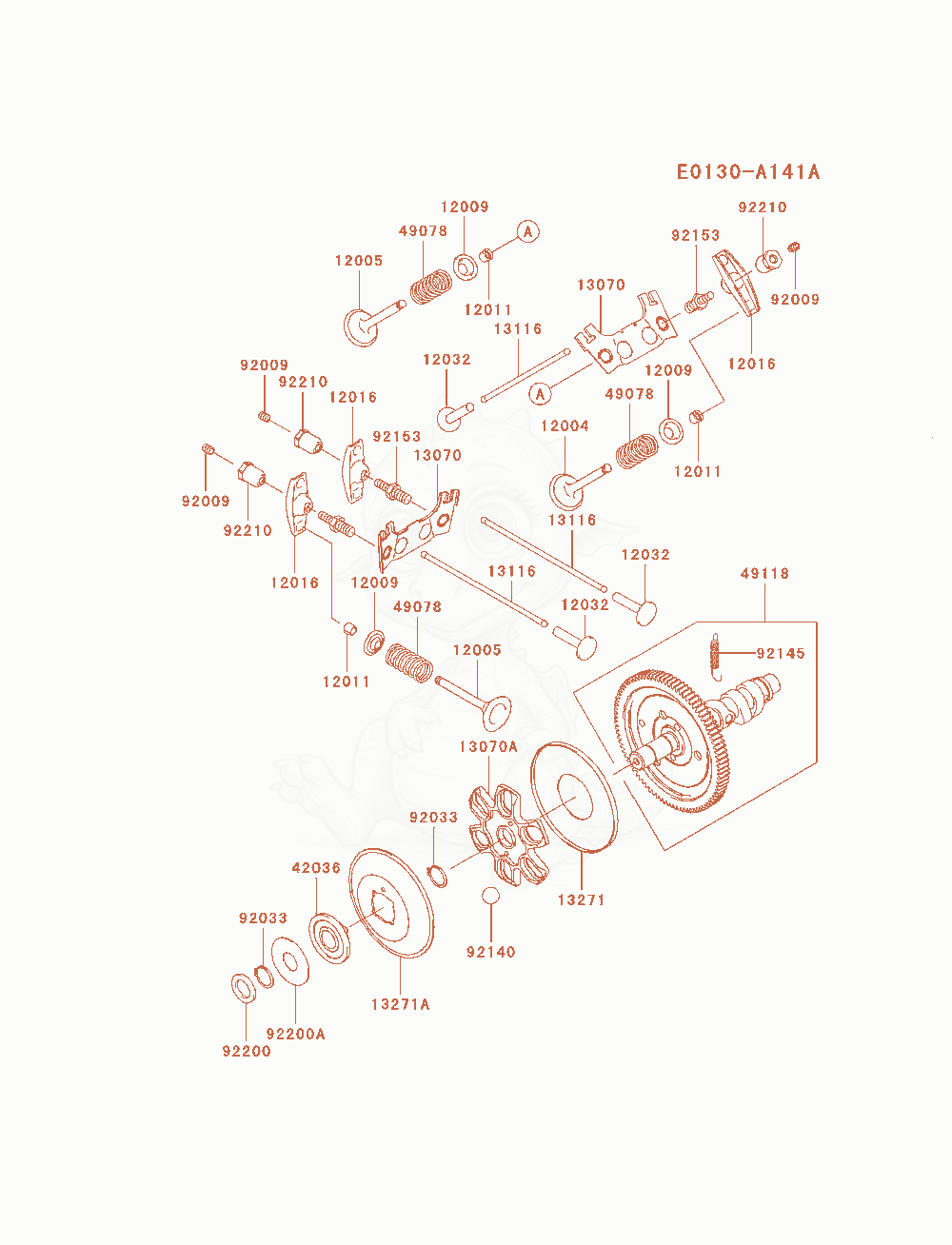 Exploded parts diagram of the Valve / Camshaft of a Kawasaki FH770D-CS04 engine, with numbered balloons