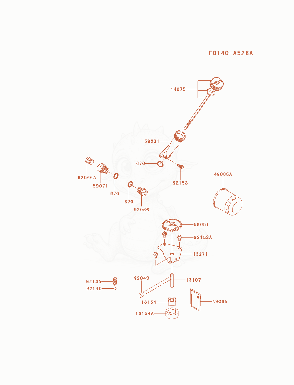 Exploded parts diagram of the Lubrication-Equipment of a Kawasaki FX921V-BS08 engine, with numbered balloons