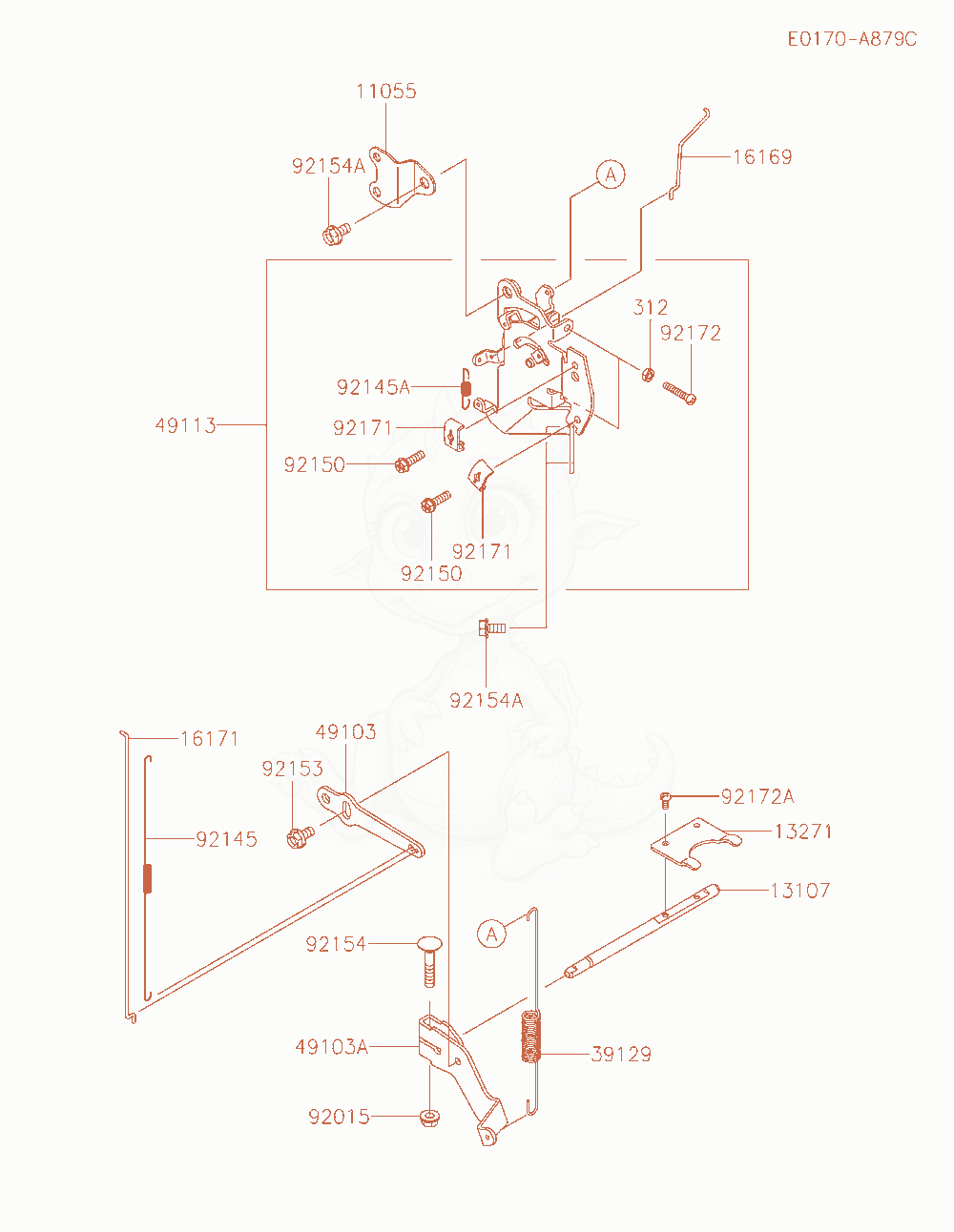 Exploded parts diagram of the Control-Equipment of a Kawasaki FX850V-AR06 engine, with numbered balloons