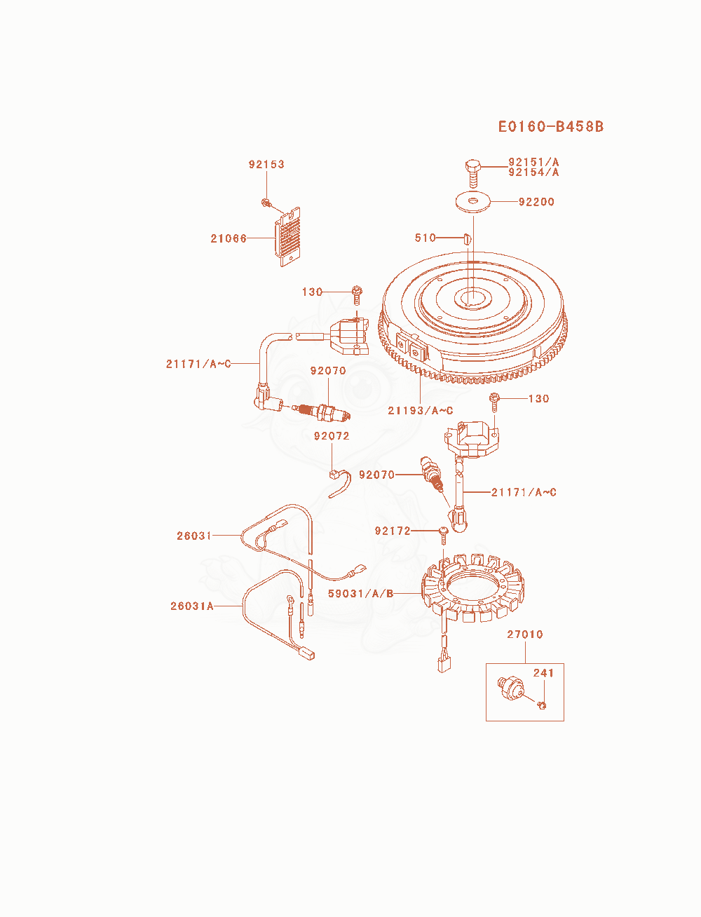 Exploded parts diagram of the Electric-Equipment of a Kawasaki FX850V-AS08 engine, with numbered balloons
