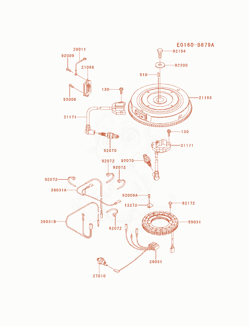Exploded parts diagram of the Electric-Equipment of a Kawasaki FS730V-AS17 engine, with numbered balloons