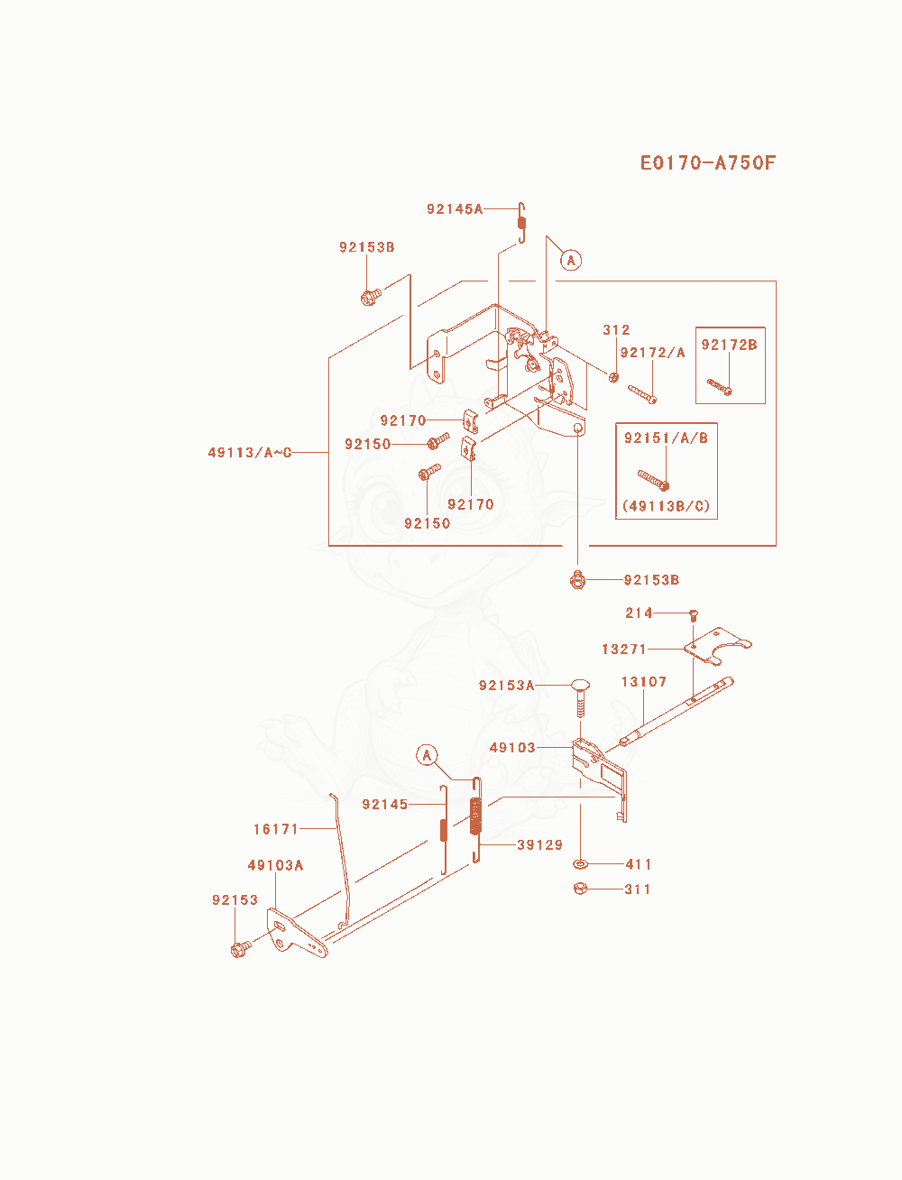 Exploded parts diagram of the Control-Equipment of a Kawasaki FS730V-AS00 engine, with numbered balloons