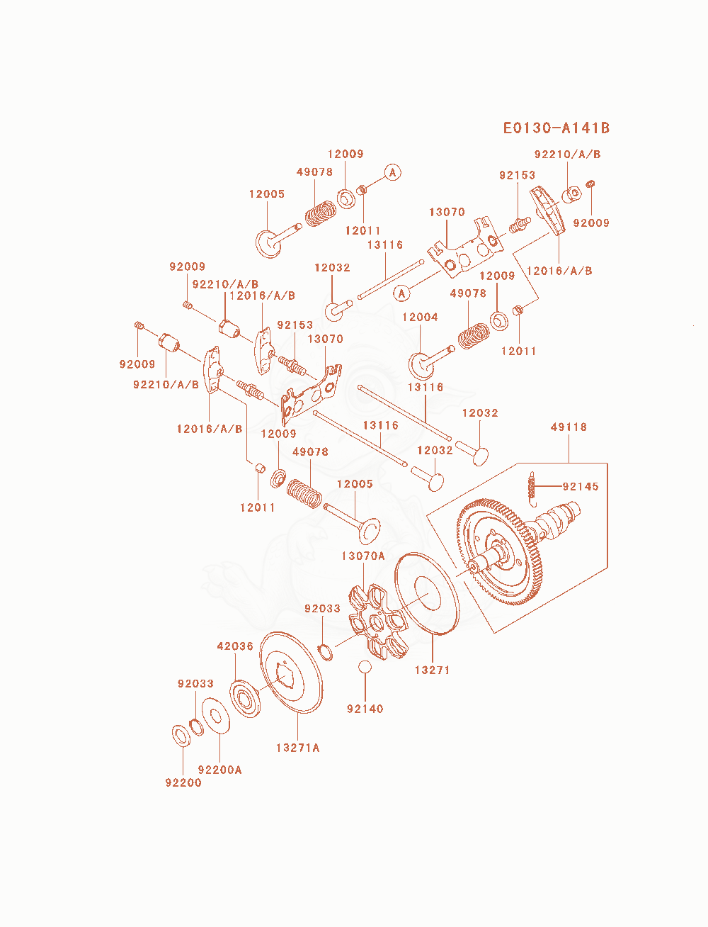 Exploded parts diagram of the Valve / Camshaft of a Kawasaki FH770D-DS05 engine, with numbered balloons
