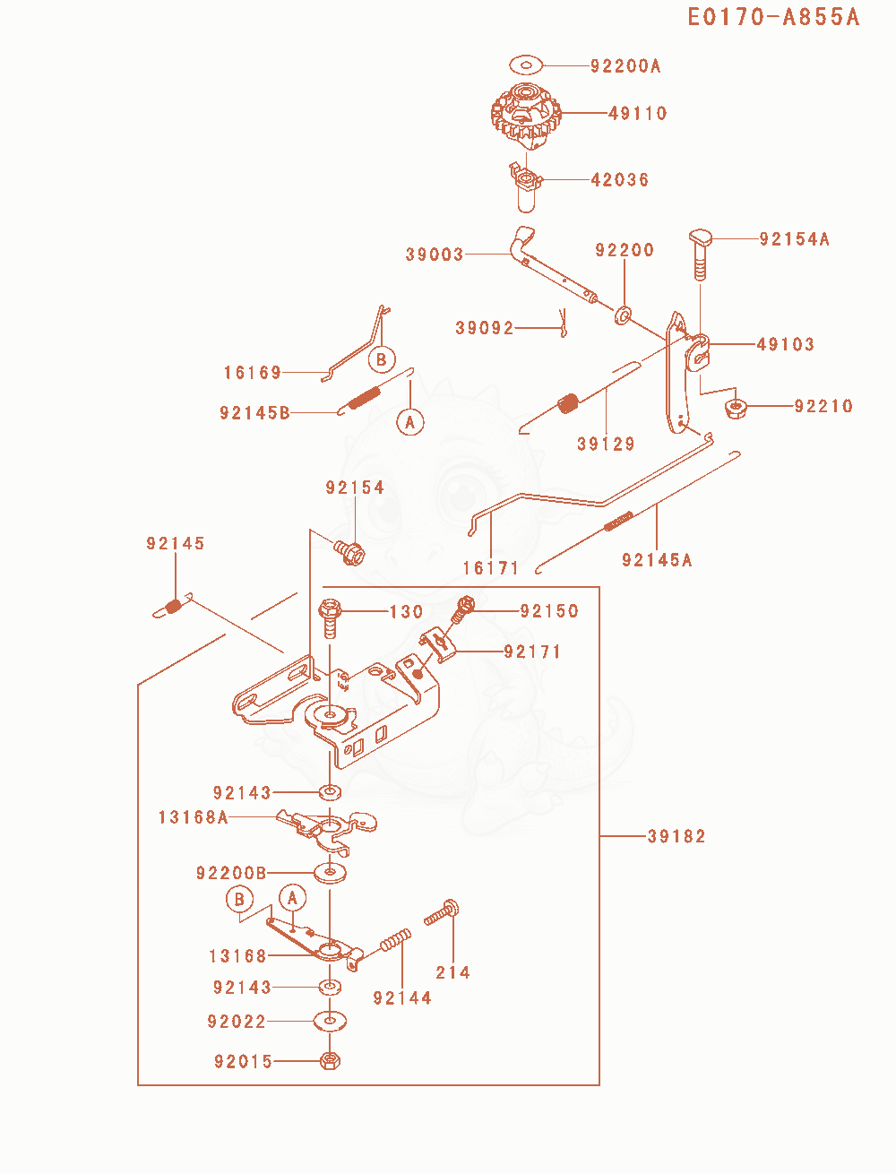 Exploded parts diagram of the Control-Equipment of a Kawasaki FJ180V-AM28 engine, with numbered balloons