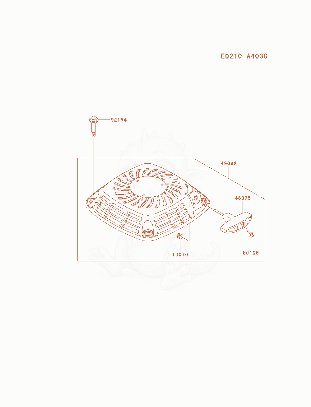 Exploded parts diagram of the Starter of a Kawasaki FJ180V-AM01 engine, with numbered balloons