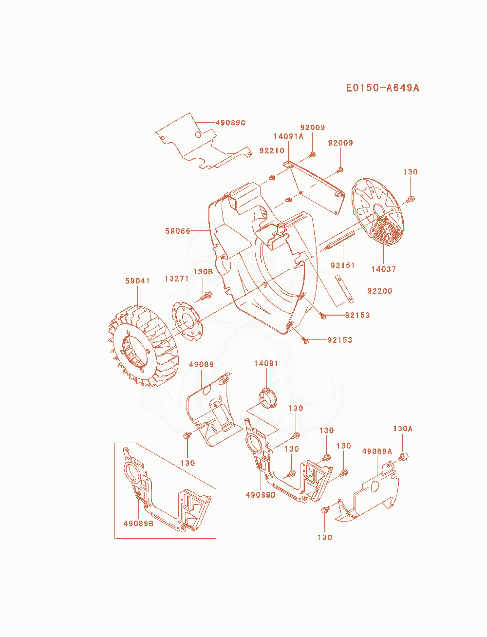 Exploded parts diagram of the Cooling-Equipment of a Kawasaki FH721D-BS09 engine, with numbered balloons