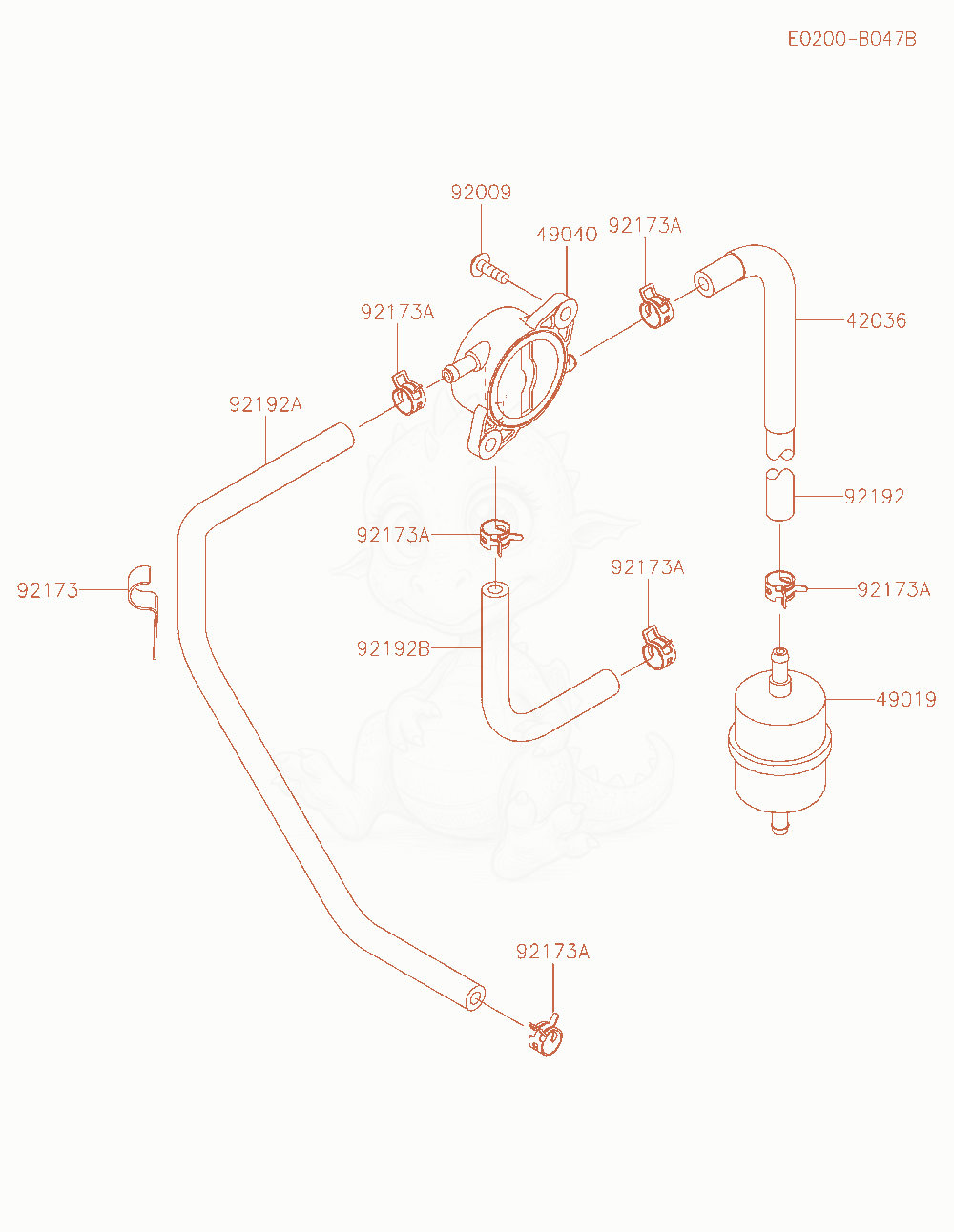 Exploded parts diagram of the Fuel-Tank / Fuel-Valve of a Kawasaki FX730V-CR00 engine, with numbered balloons