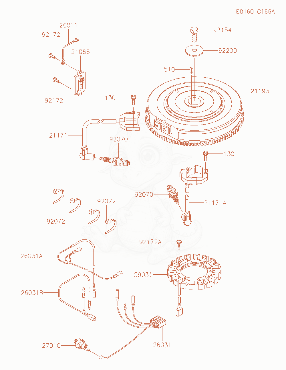 Exploded parts diagram of the Electric-Equipment of a Kawasaki FX850V-AR11 engine, with numbered balloons