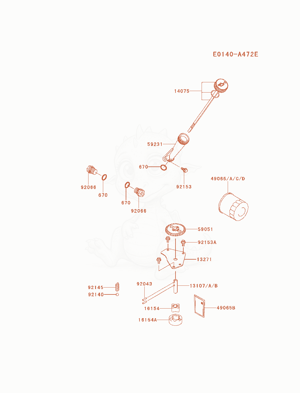 Exploded parts diagram of the Lubrication-Equipment of a Kawasaki FXT00V-AS00 engine, with numbered balloons