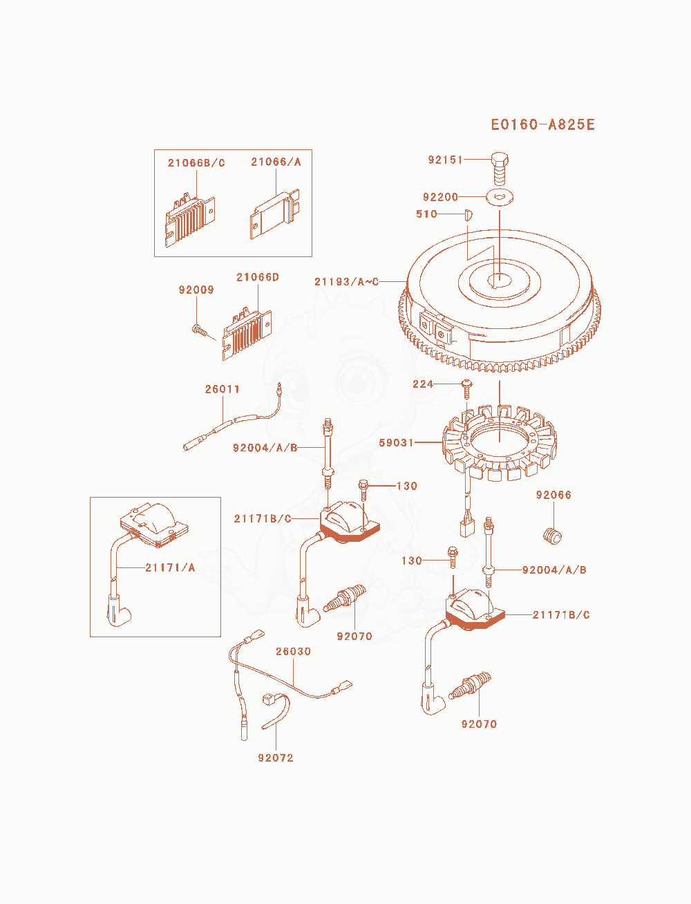 Exploded parts diagram of the Electric-Equipment of a Kawasaki FH680V-AS13 engine, with numbered balloons