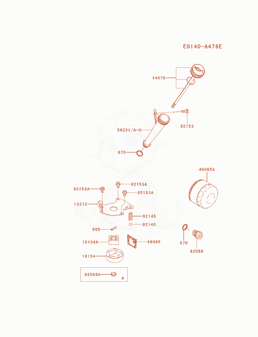 Exploded parts diagram of the Lubrication-Equipment of a Kawasaki FX651V-CS07 engine, with numbered balloons
