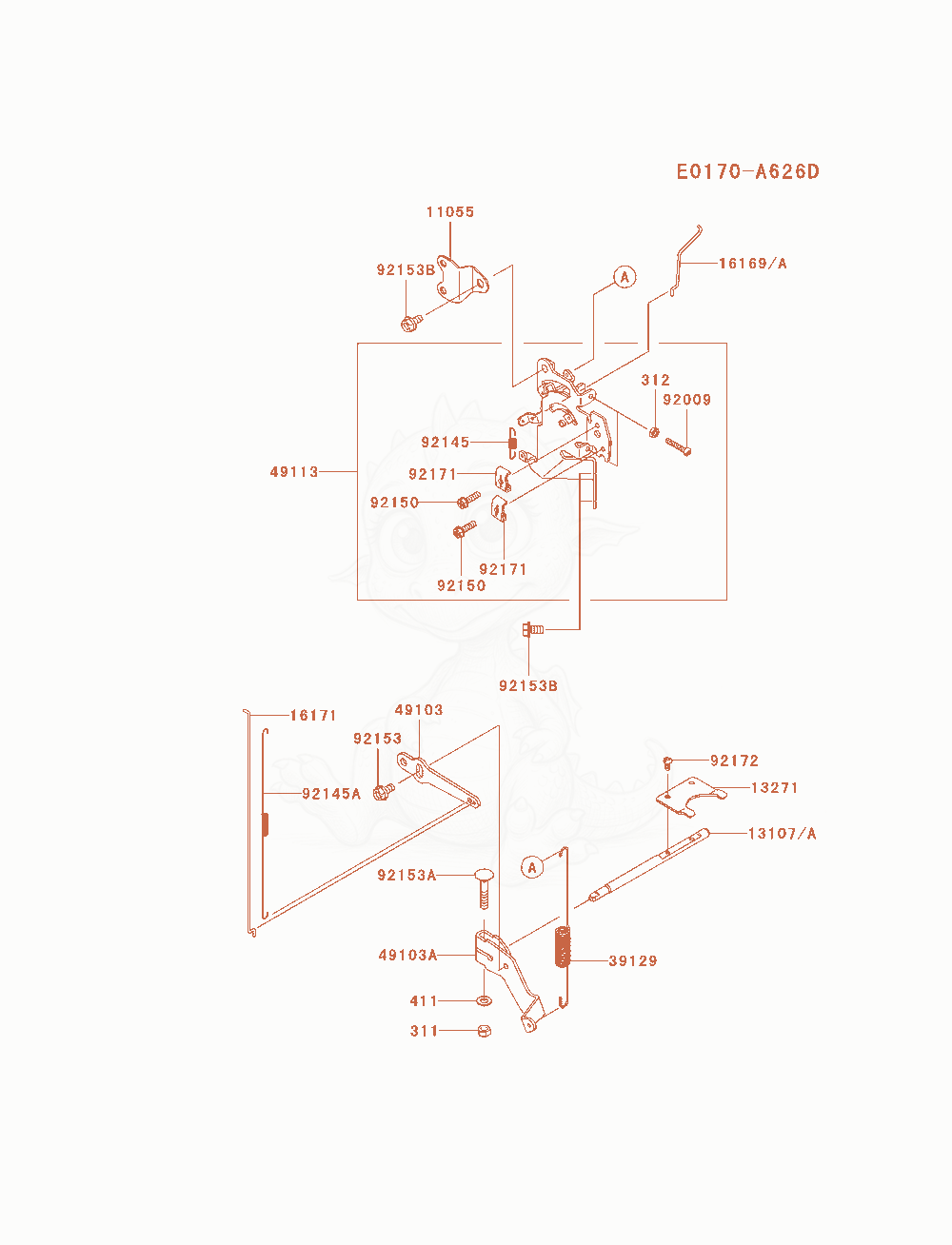Exploded parts diagram of the Control-Equipment of a Kawasaki FX850V-AS09 engine, with numbered balloons