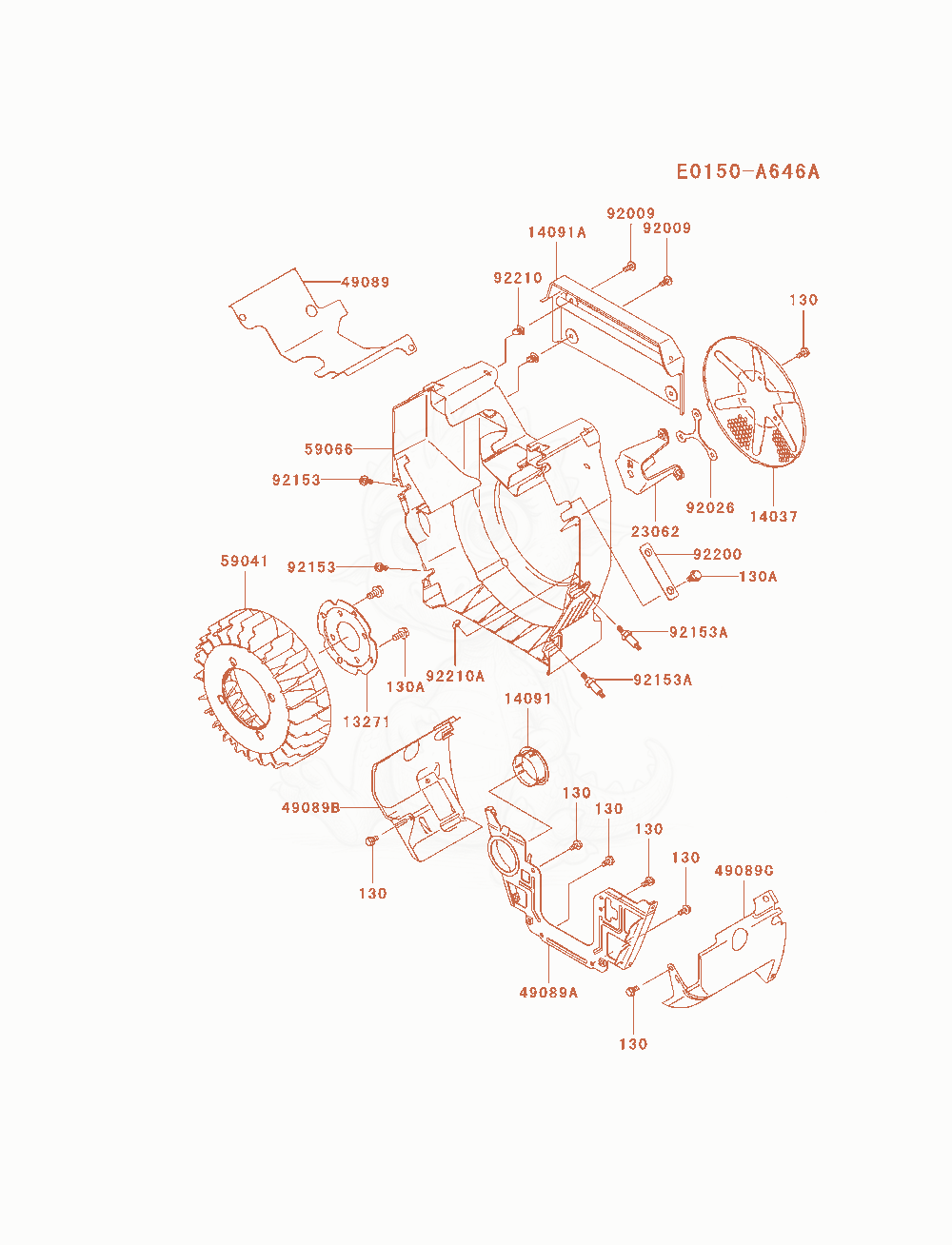 Exploded parts diagram of the Cooling-Equipment of a Kawasaki FH770D-AS01 engine, with numbered balloons