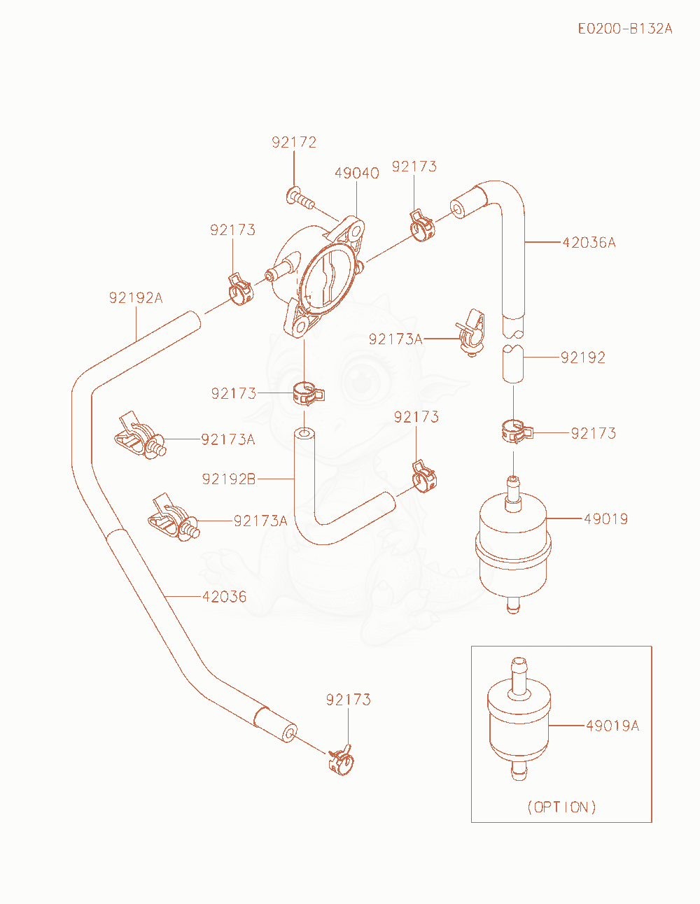 Exploded parts diagram of the Fuel-Tank / Fuel-Valve of a Kawasaki FT730V-AS15 engine, with numbered balloons