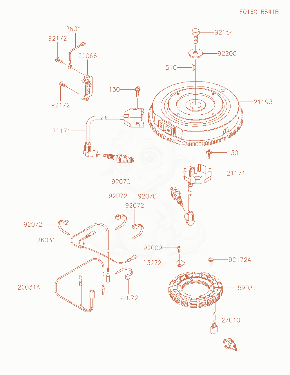 Exploded parts diagram of the Electric-Equipment of a Kawasaki FX691V-AS29 engine, with numbered balloons